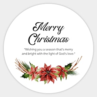 Merry Christmas Round Sticker 27 Sticker